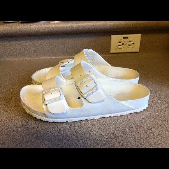 all white birkenstocks mens